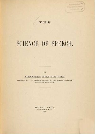 The science of speech