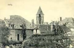 Ansicht der zerstörten französischen Stadt Vailly