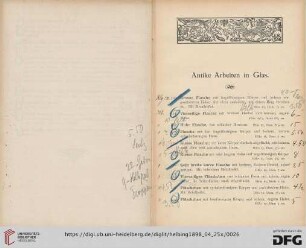 Antike Arbeiten in Glas (Nr. 120-258)