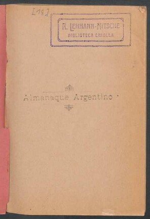 Almanaque argentino para el año 1900