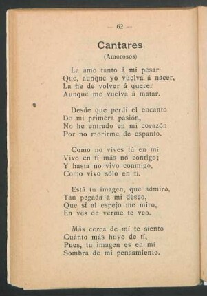 Cantares : (Amorosos)
