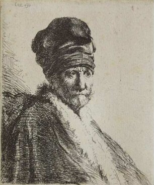 Mann mit hoher Mütze, Rembrandts Vater (?)