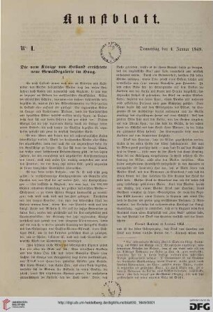 Nr. 1 - 10 (4. Januar 1849 - 8. März 1849)
