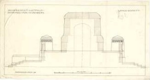 Pfann, Paul; Nürnberg; Prinzregent-Luitpold-Denkmal - Längsschnitt