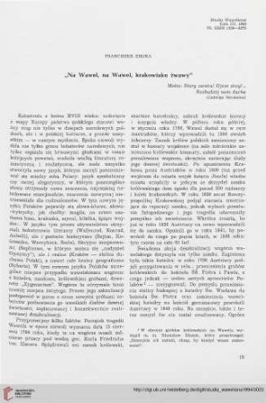 3: "Na Wawel, na Wawel, krakowiaku żwawy"