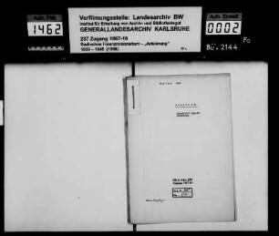 Meier, Levi in Sennfeld Bewerber: Heinrich Beier in Sennfeld -Fragment-