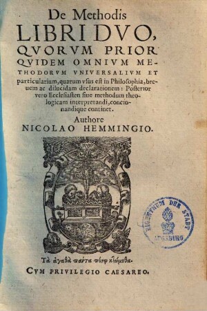 De methodis : libri duo ...