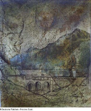 Abstrahierte Komposition "Mountain Lake"