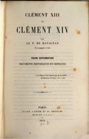 Clément XIII. et Clément XIV., 2