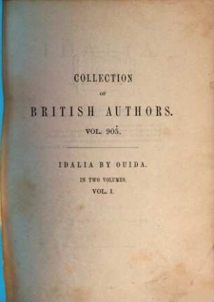 Idalia : a romance ; in two volumes, 1