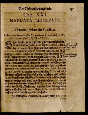Cap. XXI. Mandata Iudicialia.