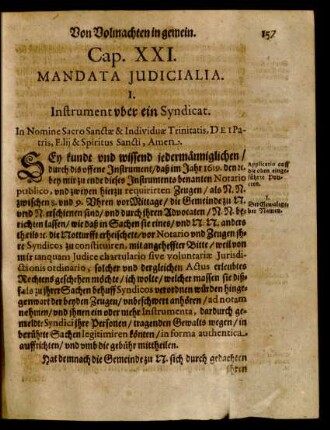 Cap. XXI. Mandata Iudicialia.