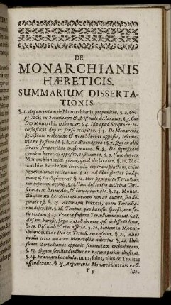 De Monarchianis Hæreticis.