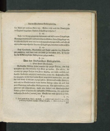 Von den Vulkanischen Gebirgsarten