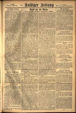 Zweite Ausgabe vom Sonntag, den 09. August 1925.