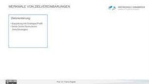 Merkmale von Zielvereinbarungen - Screencast