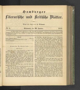 No. 9. 29. Januar 1851