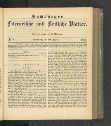 No. 9. 29. Januar 1851