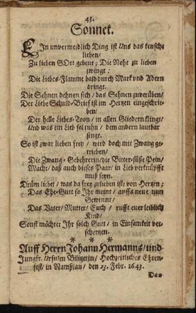 Auff Herrn Johann Hermanns ...