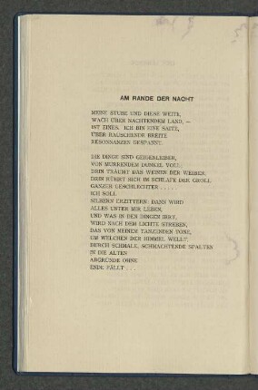 Am Rande der Nacht