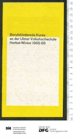 Programm für berufliche Bildung 1965/1966