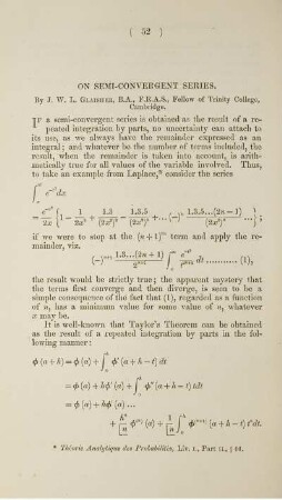 On semi-convergent series.