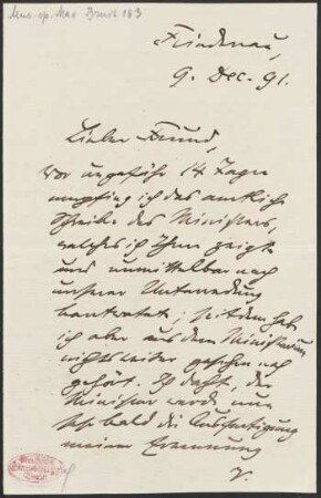 Brief an Philipp Spitta : 09.12.1891