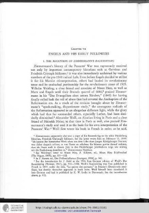 Chapter VII: Engels and his early Followers