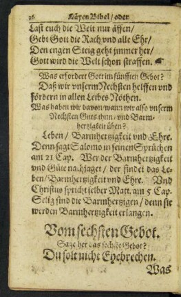 Vom sechsten Gebot.