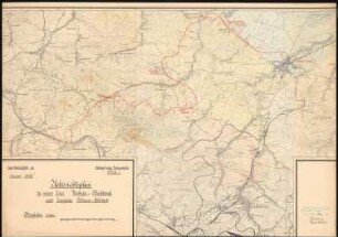 Gebirgsbahn Freiburg-Ruhbank in Schlesien Schinkelwettbewerb 1911: Lageplan 1:25000