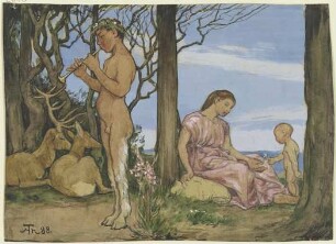 Faun und Nymphe