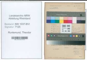 Entnazifizierung Theodor Runtemund , geb. 16.09.1900 (Spediteur)