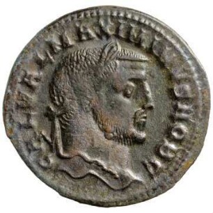 Münze, Follis, 308 - 309 n. Chr.