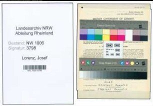 Entnazifizierung Josef Lorenz , geb. 13.07.1884 (Gastwirt)