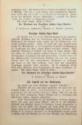 Ein Angriff auf das Wollregime.
