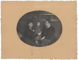 Max Reger mit Ehefrau Elsa und Adoptivtochter Christa