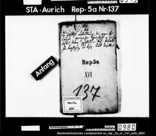 Taxation der Lantzius-Beningaschen Grundstücke in der Herrlichkeit Dornum