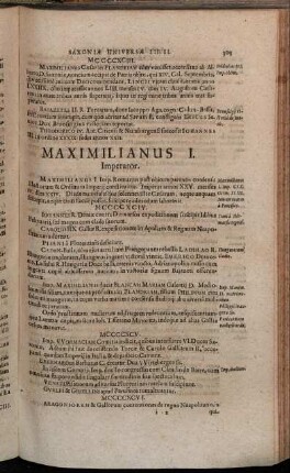 Maximilianus I. Imperator.