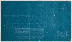 Sporthalle, Berlin: Grundriss Dachbinder und 4. Ring 1:200