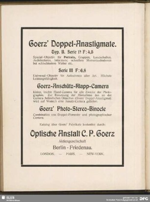 Goerz´ Doppel-Anastigmat