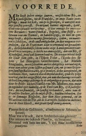 Pefroen met het Schaapshoofd : Kluchtspel