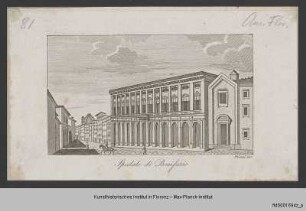 Veduten von Florenz : Vedute des ehemaligen Ospedale di Bonifacio in der Via San Gallo in Florenz