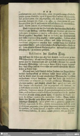 Resolution der fünfften Frag