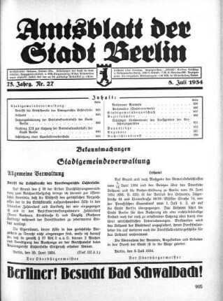1934,27: Nr. 27, 8. Juli 1934