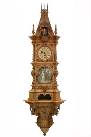 Trompeteruhr, Emilian Wehrle & Co., Furtwangen, 1890