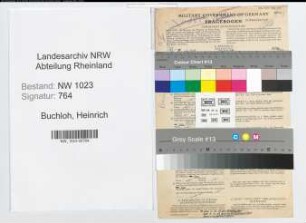 Entnazifizierung Heinrich Buchloh , geb. 01.02.1893 (Regierungsinspektor)