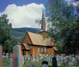 Norwegen: Urlaub 1992, Provinz Innlandet (u.a.: Bergwerk, Saga-Säule, Lom)
