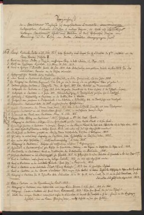 Verzeichnis der in Beethovens Nachlass sich vorgefundenen Dokumente, Correspondenzen, Autographe, Kalender-Notaten und anderer Papiere ...