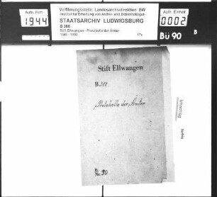 Protokolle des Vicedomamts (Stadtvogtamt)