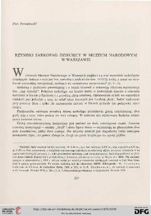 14: Rzymski sarkofag dziecięcy w Muzeum Narodowym w Warszawie